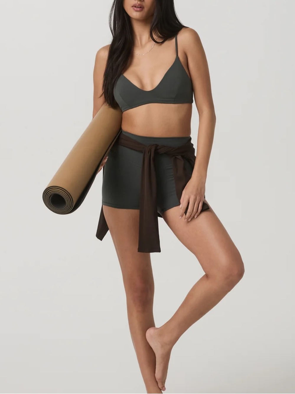 Vouri All the Form Micro Bra X Small Dark Jade Collab Kia Gerber Bralette Top